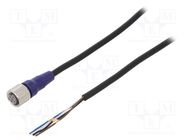 Connection lead; M12; PIN: 4; straight; 5m; plug; 0.8A; XS2; -10÷65°C OMRON