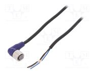 Connection lead; M12; PIN: 4; angled; 5m; plug; 0.8A; XS2; -10÷65°C OMRON