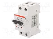 Circuit breaker; 230/400VAC; Inom: 32A; Poles: 2; Charact: B; 10kA ABB