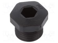 Stopper; PG7; IP68; polyamide; black; V-NE-SD PG; Thread: PG HUMMEL