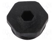 Stopper; M12; 1.5; IP68; polyamide; black; V-NE-SD Metric; -20÷80°C HUMMEL