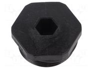 Stopper; PG16; IP68; polyamide; black; V-NE-SD PG; Thread: PG HUMMEL