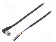 Connection lead; M8; PIN: 4; angled; 2m; plug; 1A; 0÷70°C; PVC; IP67 OMRON