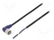 Connection lead; M12; PIN: 3; angled; 2m; plug; 0.8A; XS2; -10÷65°C OMRON