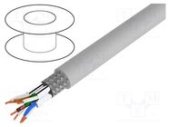 Wire; S/FTP; 6; stranded; Cu; PVC; grey; 305m; Øcable: 5.9mm LOGILINK