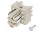 Connector: HDC; contact insert; male; EPIC STA; PIN: 6; 10A; 60V LAPP