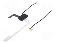Antenna; automotive; 8dBi; DAB; 50Ω; black; 5VDC,12VDC; RG174 PER.PIC.