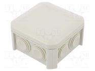 Enclosure: junction box; X: 90mm; Y: 90mm; Z: 52mm; polypropylene PP OBO BETTERMANN