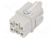 Connector: HDC; contact insert; female; GWconnect; PIN: 6; 400V MOLEX