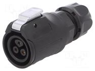 Connector: circular; plug; female; MRD; 10A; PIN: 3; IP67; straight AMPHENOL COMMUNICATIONS SOLUTIONS