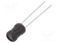 Inductor: wire; THT; 470uH; Ioper: 300mA; 3.96Ω; ±10%; Ø5.5x7.5mm FERROCORE