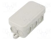 Enclosure: junction box; X: 43mm; Y: 80mm; Z: 36mm; polyetylene; IP55 OBO BETTERMANN