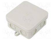 Enclosure: junction box; X: 75mm; Y: 75mm; Z: 36mm; polyetylene; IP55 OBO BETTERMANN