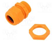 Cable gland; with metric thread; M25; 1.5; IP68; polyamide; orange 