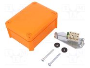 Enclosure: junction box; X: 116mm; Y: 150mm; Z: 67mm; IP66; orange OBO BETTERMANN