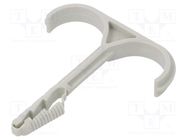 Holder; Cable P-clips,for braids,protective tubes; light grey OBO BETTERMANN