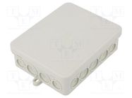 Enclosure: junction box; X: 100mm; Y: 125mm; Z: 40mm; polyetylene OBO BETTERMANN