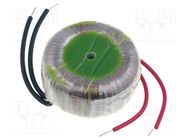 Transformer: toroidal; 20VA; 230VAC; 12V; 1.66A; Leads: cables; IP00 BREVE TUFVASSONS