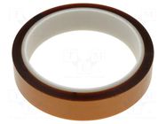 Tape: high temperature resistant; Thk: 63.5um; 55%; golden; W: 19mm BLT