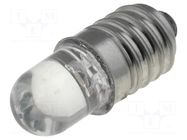 LED lamp; white warm; E10; 24VDC; 90mW; 30° OPTOSUPPLY