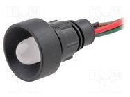 Indicator: LED; recessed; red/green; 12÷24VDC; 12÷24VAC; Ø13mm 