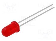 LED; 5mm; red; 0.8÷5mcd; 60°; Front: convex; 2÷2.5VDC; No.of term: 2 KINGBRIGHT ELECTRONIC