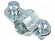 T-bolt clamp; W: 36mm; Clamping: 9÷10mm; steel; Plating: zinc OBO BETTERMANN