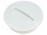 Stopper; M20; 1.5; polystyrene; light grey; 6mm OBO BETTERMANN