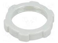 Nut; PG21; polystyrene; Thk: 7mm; Spanner: 36mm; light grey OBO BETTERMANN