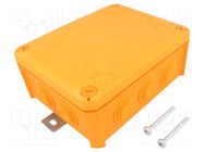 Enclosure: junction box; X: 150mm; Y: 190mm; Z: 77mm; orange OBO BETTERMANN