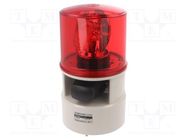 Signaller: lighting-sound; 24VDC; siren,rotating light; LED; red QLIGHT