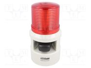 Signaller: lighting-sound; 24VDC; LED; red; IP54; Ø119x226mm; 103dB QLIGHT