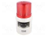 Signaller: lighting-sound; 24VDC; LED; red; IP54; Ø119x226mm; 103dB QLIGHT