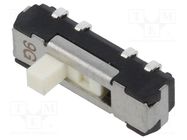 Switch: slide; Pos: 3; DP3T; 0.2A/12VDC; ON-ON-ON; SMT; Leads: curved Nidec Copal Electronics