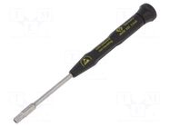 Screwdriver: precision; 6-angles socket; HEX 3.5mm; ESD C.K