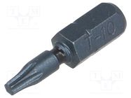 Screwdriver bit; Torx®; TX10; Overall len: 25mm C.K