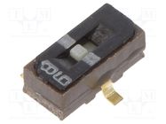 Switch: slide; Pos: 2; SPDT; 0.1A/6VDC; ON-ON; SMT; Leads: straight Nidec Copal Electronics