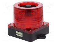 Signaller: lighting-sound; 10÷30VDC; LED; red; IP66; Ø168x163mm QLIGHT