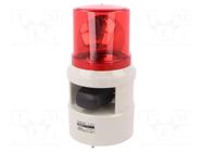 Signaller: lighting-sound; 24VDC; siren,rotating light; red; IP54 QLIGHT