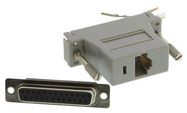 MOD ADAPTOR KIT, DB25 RCPT-RJ45, GREY