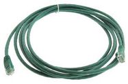 CABLE, RJ45 PLUG, CAT5E, 10FT, GREEN