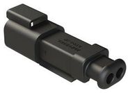 RCPT HOUSING, 2POS, THERMOPLASTIC, BLK