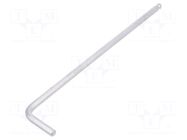 Wrench: hex key; spherical; HEX 4mm; Overall len: 142mm WIHA