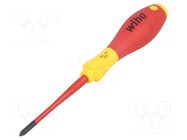 Screwdriver; insulated,slim; Pozidriv®; PZ1; Blade length: 80mm WIHA