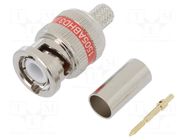 Connector: BNC; plug; male; 75Ω; crimped; RG59; for cable BELDEN