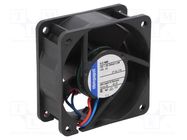 Fan: DC; axial; 12VDC; 60x60x25mm; 55.5m3/h; 43dBA; ball; 6800rpm EBM-PAPST