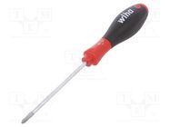 Screwdriver; Phillips; PH1; SoftFinish®; Blade length: 100mm WIHA