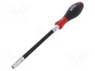 Screwdriver; 6-angles socket; with flexible shaft; SoftFinish® WIHA