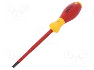 Screwdriver; insulated; slot; 5,5x1,0mm; Blade length: 125mm WIHA