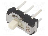 Switch: slide; Pos: 2; DPDT; 0.2A/12VDC; ON-ON; THT; Leads: straight Nidec Copal Electronics